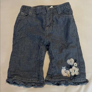 GAP Blue Denim Kids Shorts with Floral Detail